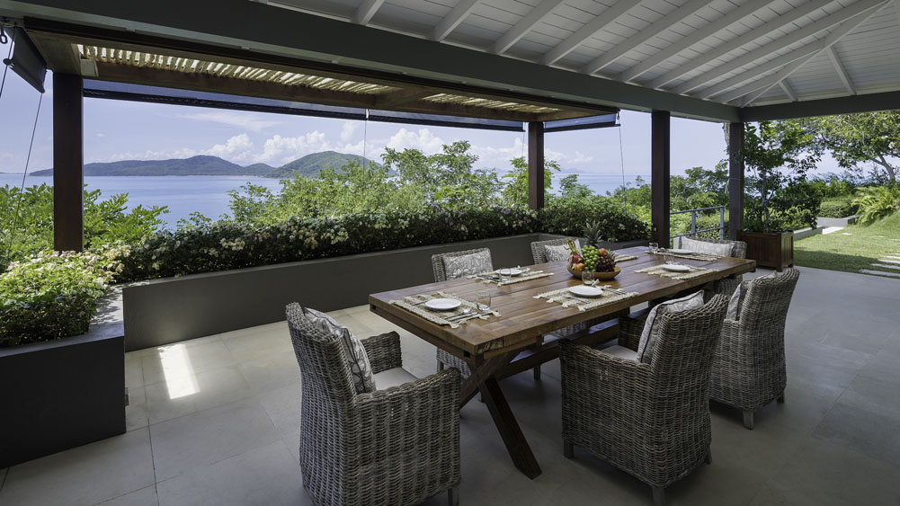 Element of 8 - Cool terrace dining area for meals with a view